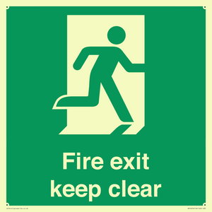Fire exit keep clear